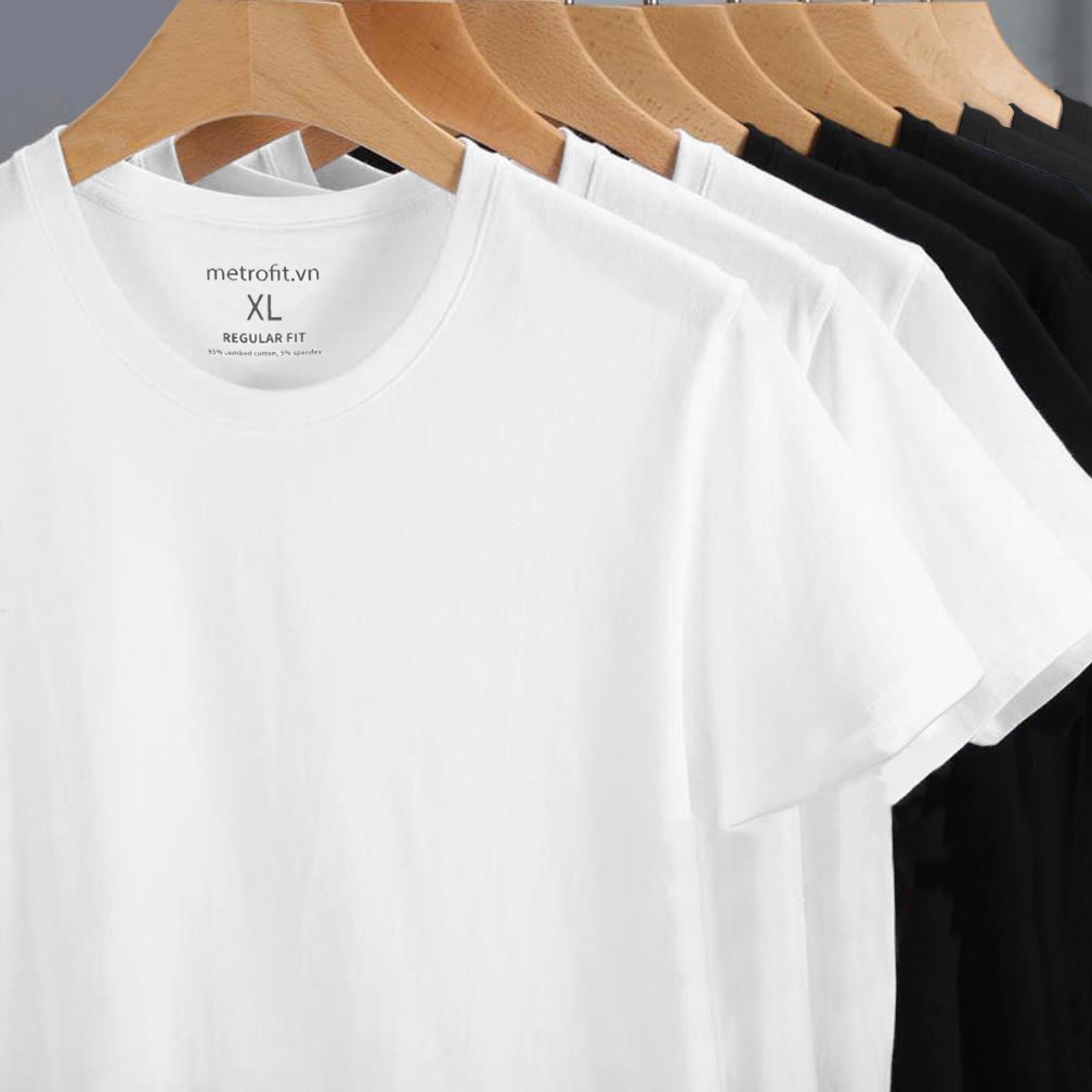 Áo Thun Nam Có Túi Dày Dặn Màu Trơn Đen Trắng Be, Thấm Hút, Mát Lạnh METROFIT CITY BASIC | BigBuy360 - bigbuy360.vn