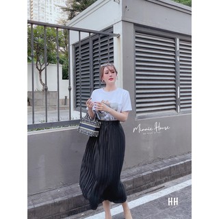 Set áo phông chân váy dập ly