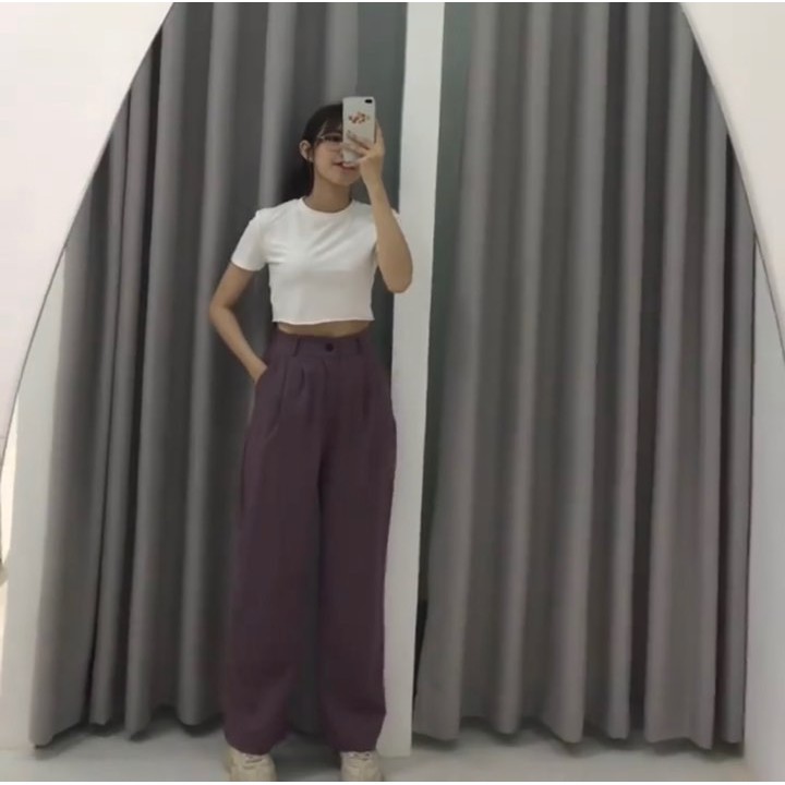 Quần vải nữ ống suông XIS - 2216  ( Jem Closet )