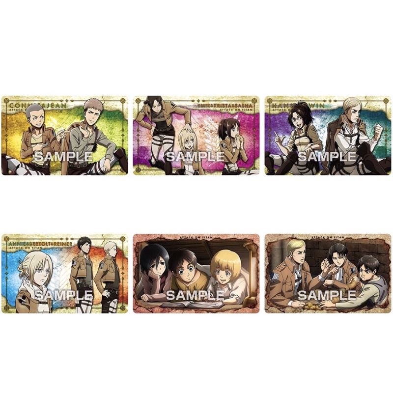 Pack Thẻ Bài Attack On Titan Metal Collection chính hãng - thẻ metallic Ensky