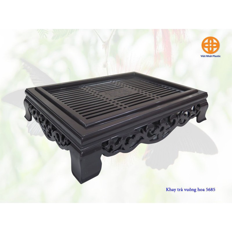 Khay trà nhựa giả gỗ ( 8x28x38cm)