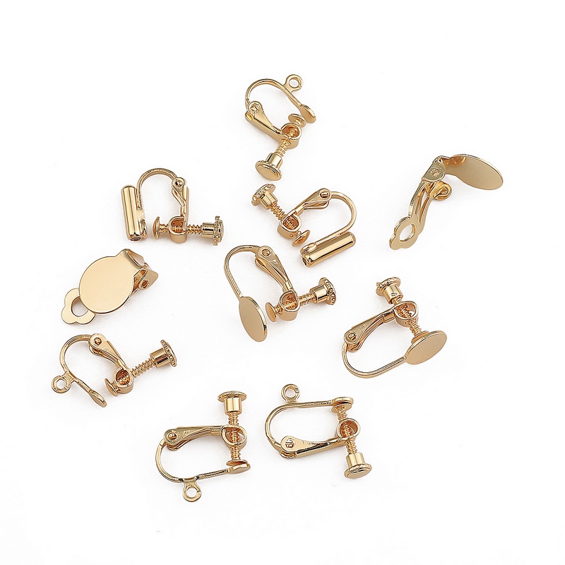 Bộ 10 bông tai mạ vàng 18k dạng xoắn ốc dùng làm trang sức thủ công