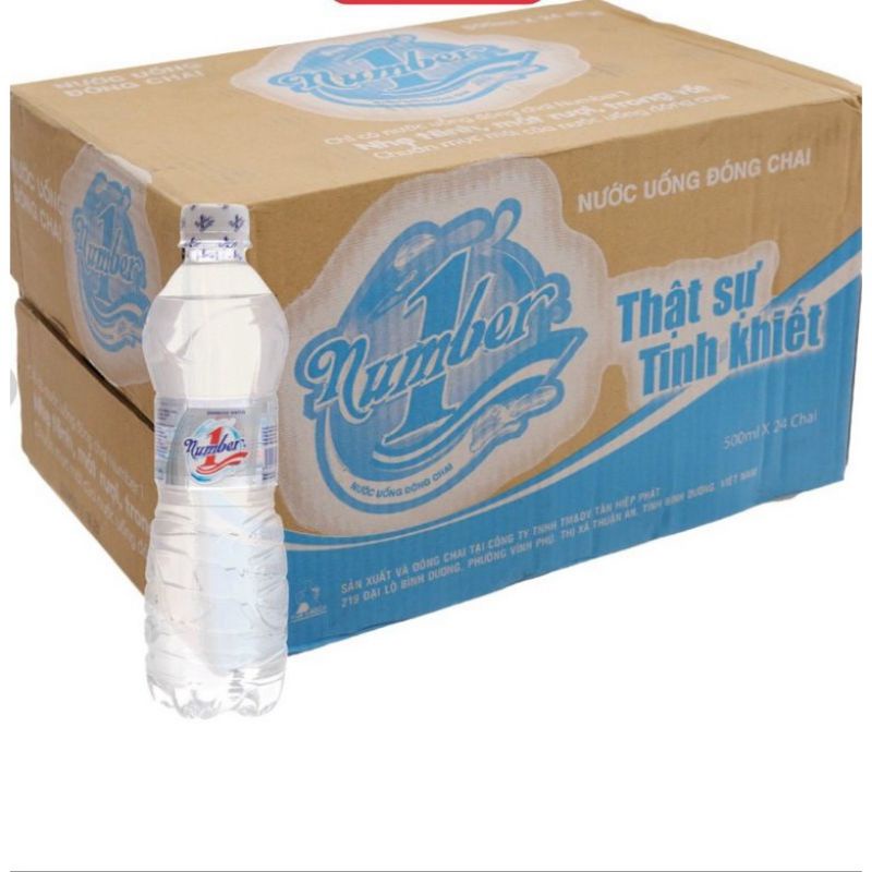 Now Ship - Thùng 24 chai nước tinh khiết Number 1 500ml