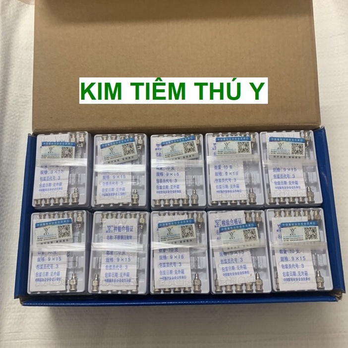 10 Đầu Kim Tiêm (1 vỉ) Dùng Trong Thú Y, Hàng Chính Hãng