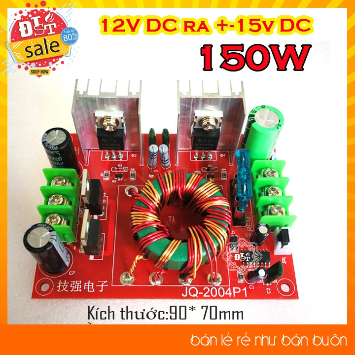 Mạch đổi nguồn đơn DC 12V sang đôi DC +-12V/+-15V/+-18V