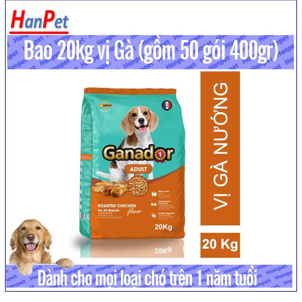 Hanpet.GV- Ganador KEOS Bao 20kg Thức ăn cho chó dạng hạt dành cho mọi loại chó trên 1 năm tuổi