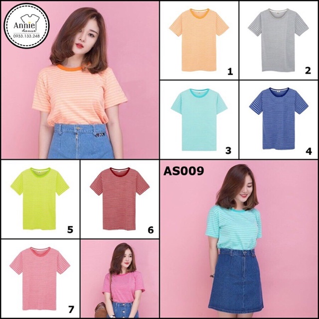 Áo thun sọc nhỏ thái Lan