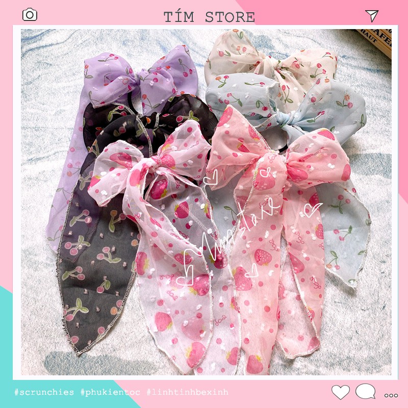 {Ảnh thật} NƠ DÀI TIỂU THƯ, VON HÌNH CHERRY XINH, HOT TREND TIỂU THƯ ULLZANG