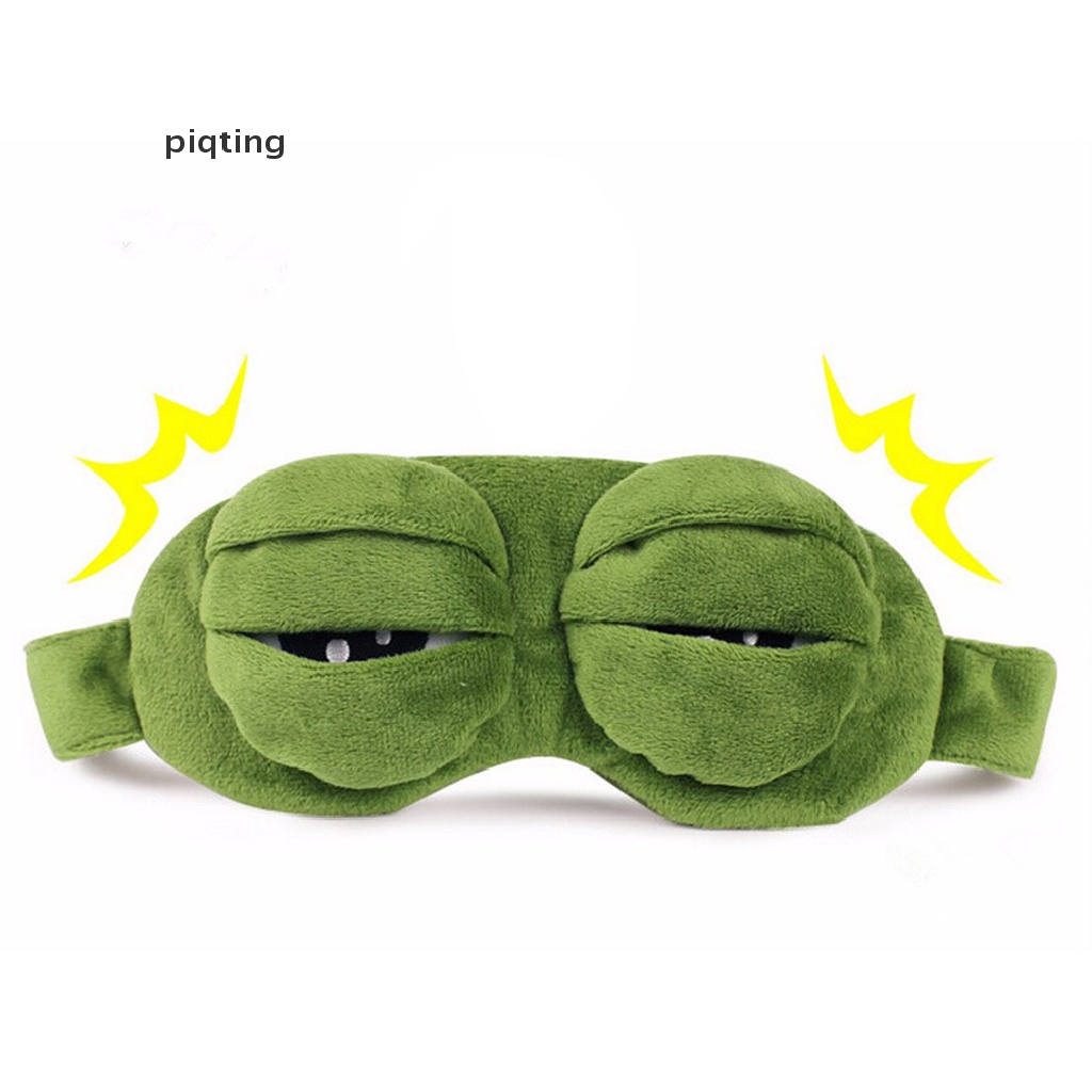 Bịt Mắt Ngủ Hình Ếch Buồn 3D Vui Nhộn