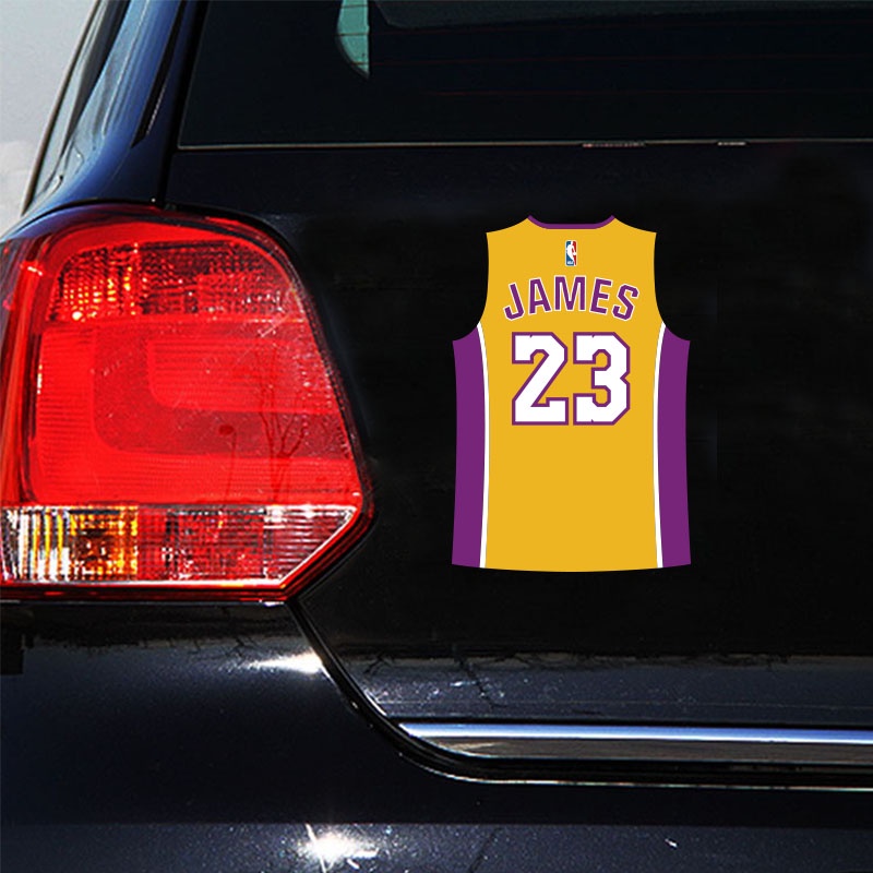 Sticker dán xe hơi hình cầu thủ bóng rổ James NBA Total Decision FMVP