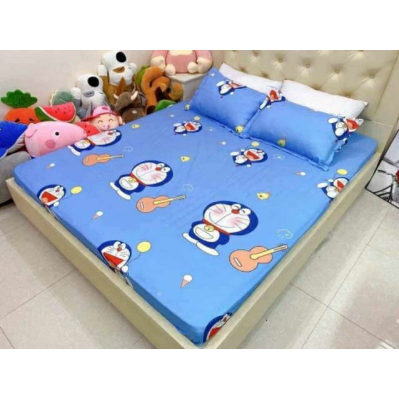 Set 1 ga kèm 2 vỏ gối chất poly cotton kích thước 1m6x2m hoặc 1m8x2m độ dày đệm 10cm | BigBuy360 - bigbuy360.vn