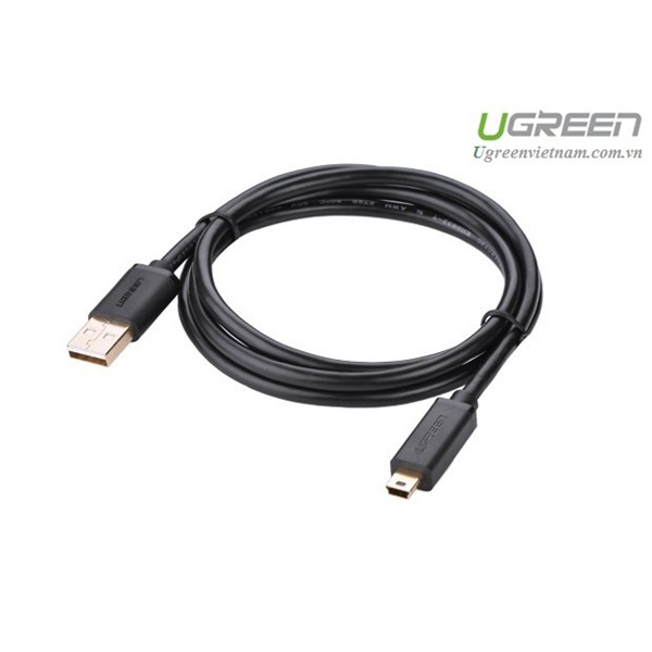 Dây USB 2.0 sang Mini USB mạ vàng UGREEN US132 - Hàng chính hãng (Xem 4 đánh giá)