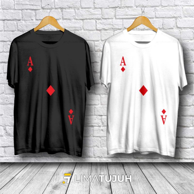 Áo Thun In Hình Lá Bài Poker Thời Trang Năng Động