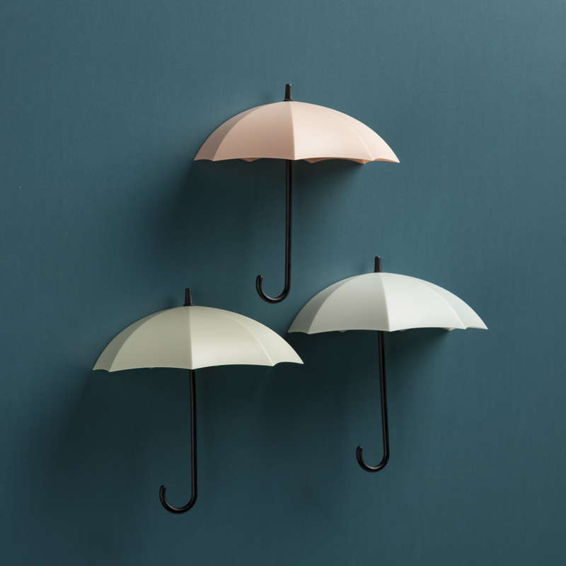 Set 3 Móc Dán Tường Hình Cây Dù Xinh Xắn