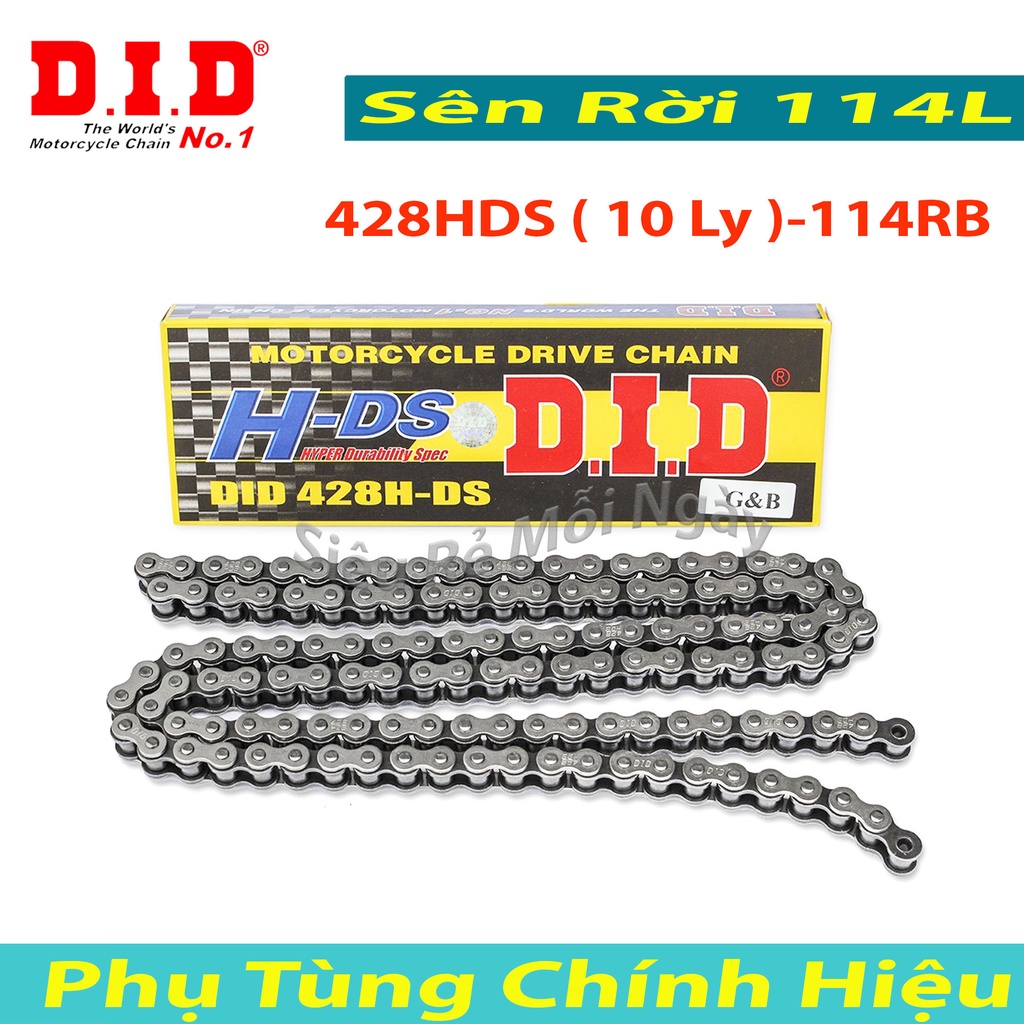 Sên Rời Đen 10ly 114L DID Exciter 135, Sirius, Jupiter, Wave, Dream, Future, Axelo, Viva