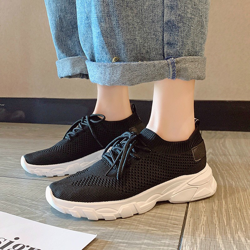 Giày thể thao ❤Freeship❤ Giày nữ cổ chun thoáng khí mùa hè