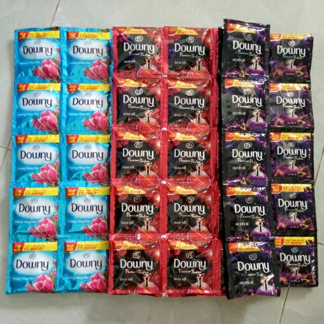 nước xả vải downy dây 10 gói * 20 ml ( đủ hương)