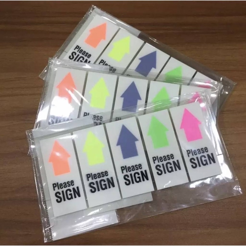 Giấy note Please Sign 5 màu Pronoti