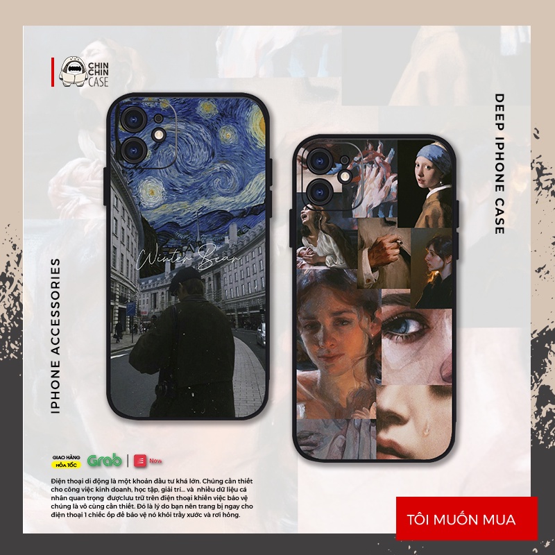 Vỏ ốp iPhone Silicon viền vuông Art 183-184 cho iPhone 6pl/6s/6spl/7/7pl/8/8pl/x/xs/11/12/13/14/pro/max - Chinchincase