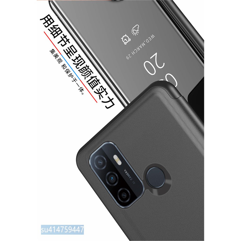 Thông Minh Bao Da Điện Thoại Nắp Lật Tráng Gương Cho Oppo A53 2020 Bảo Vệ | BigBuy360 - bigbuy360.vn