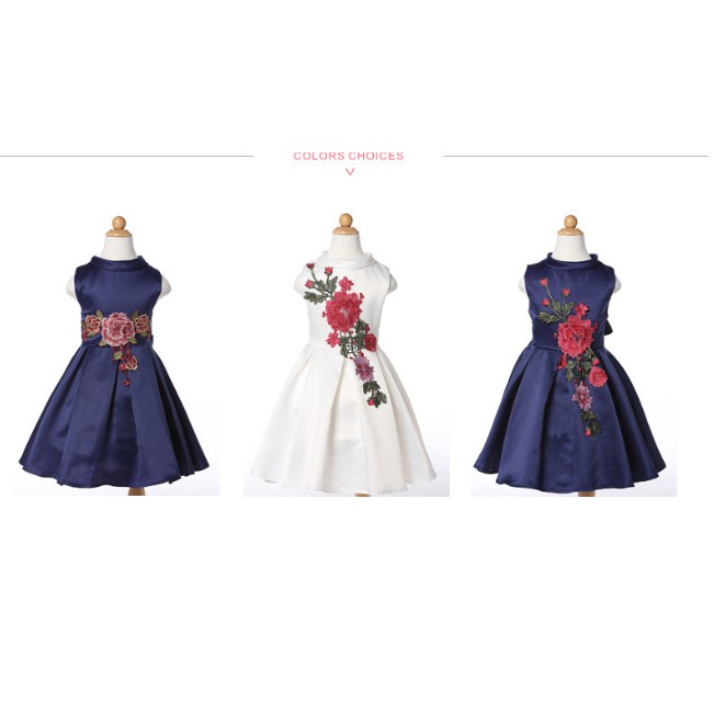 Đầm Bé Gái Sát Nách Cổ trụ
