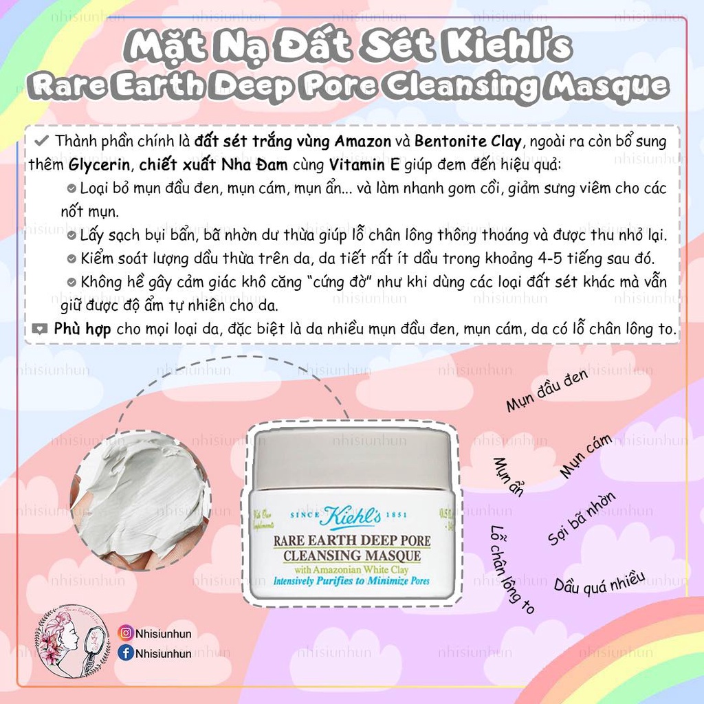 Mặt nạ đất sét Kiehl’s Rare Earth Deep Pore Cleansing Masque