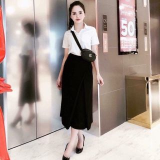 Áo sơ mi nữ cổ đức, áo trắng ngắn tay