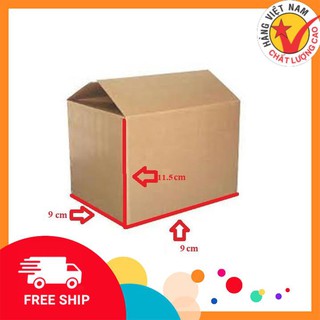 Hộp Carton Kích thước 9x9x11.5cm 💖 FREESHIP️ 💖 Hộp Carton Đóng Hàng Giá Rẻ