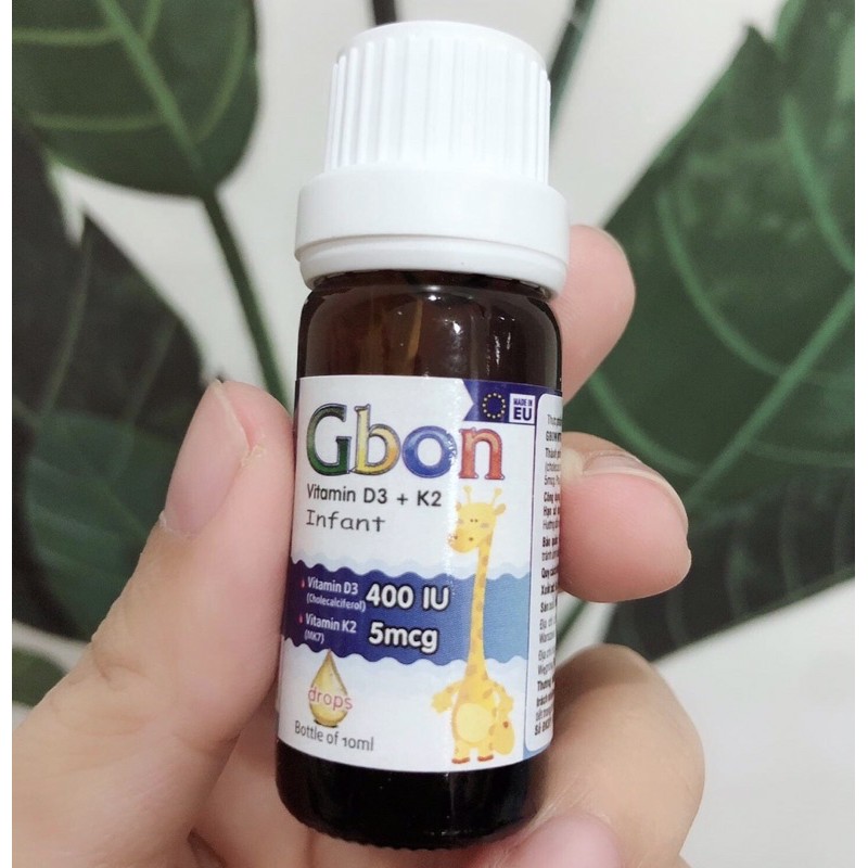 [Kèm Quà Cho Bé] Gbon Vitamin D3 K2 Infant Drops- hỗ trợ tăng cường hấp thụ canxi cho bé cao lớn