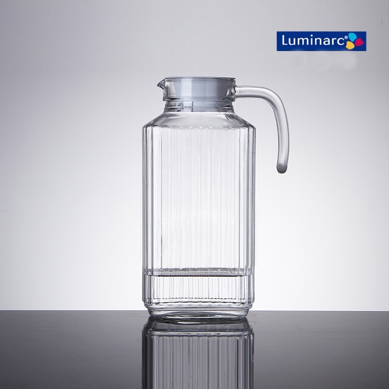 Bình nước thủy tinh Quadro cao cấp dung tích lớn vân sọc Luminarc