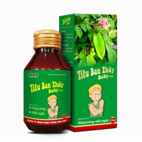 Tiêu ban thủy Baby chai 100ml hỗ trị mẩn ngứa mề đay dị ứng cho trẻ từ 3 tháng tuổi.