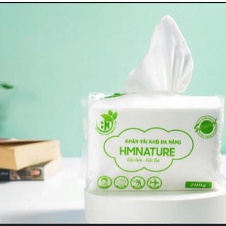 Khăn Giấy Khô Đa Năng Cho Bé Siêu Thấm Hút Nhúng Ướt Dùng Một Lần HMNATURE- Gói Rút 200g Tiện Lợi { TRAVEL}