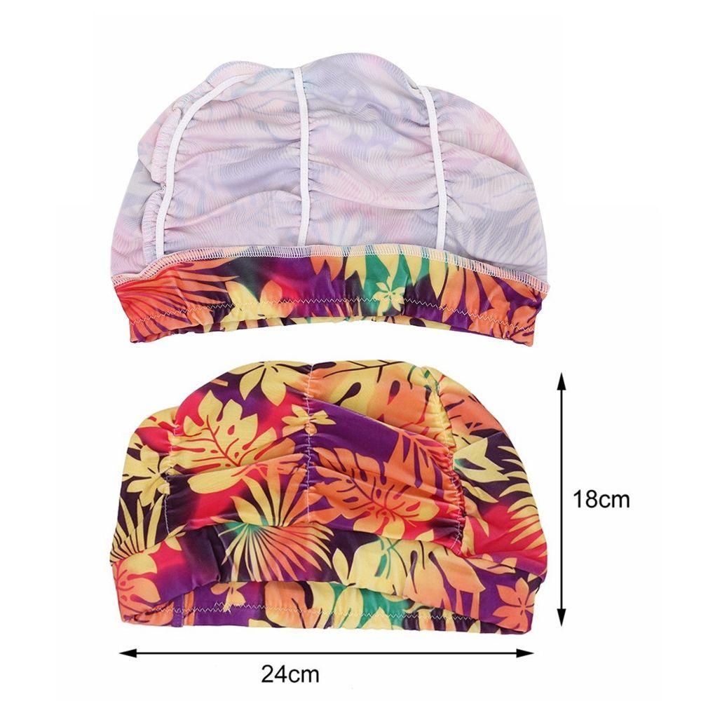 Mũ Bơi Co Giãn In Hoa Free size Bằng Nylon