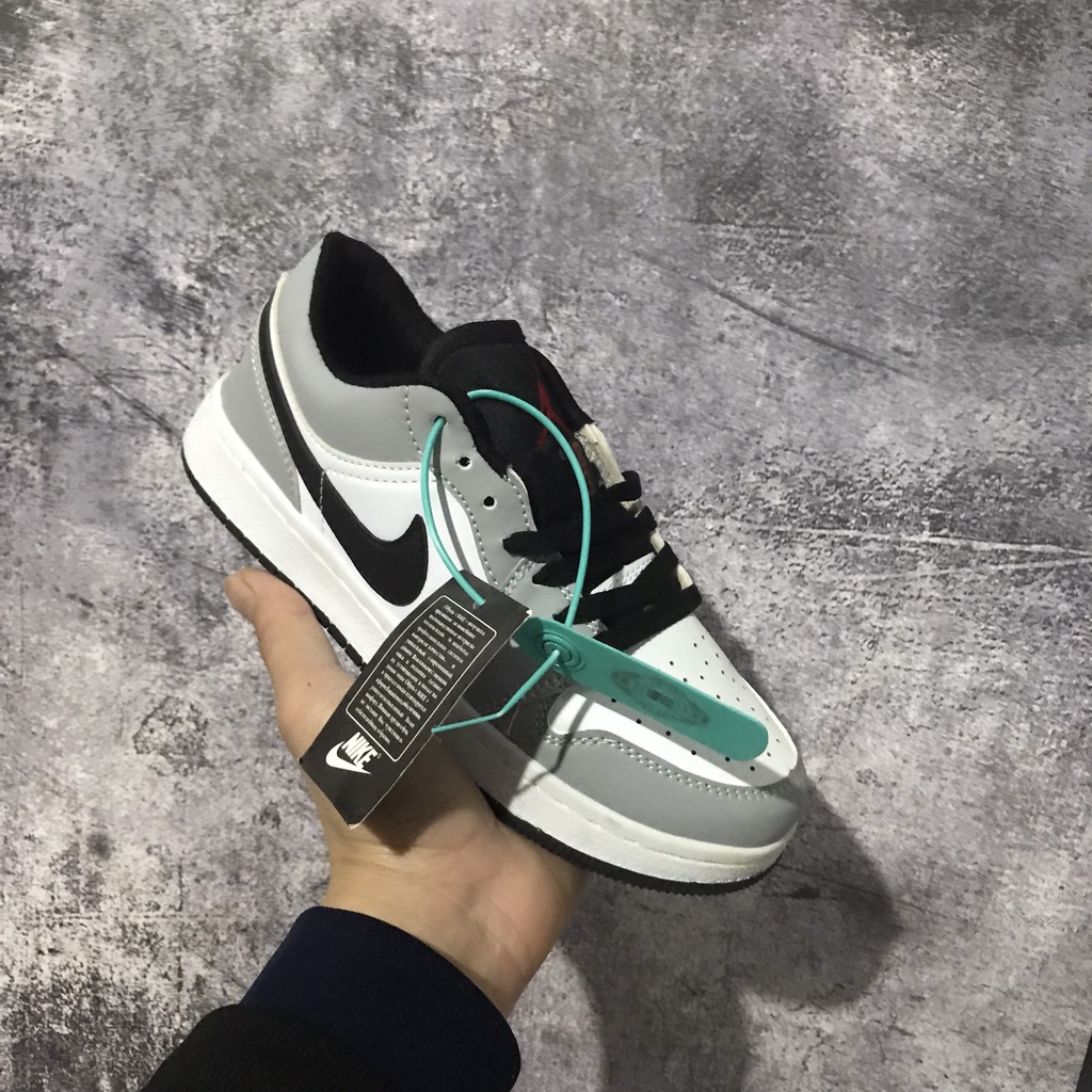 Giày sneaker JD1 low Jordan 1 cổ thấp các màu Đen xanh xám cam Hot trend thể thao nam nữ