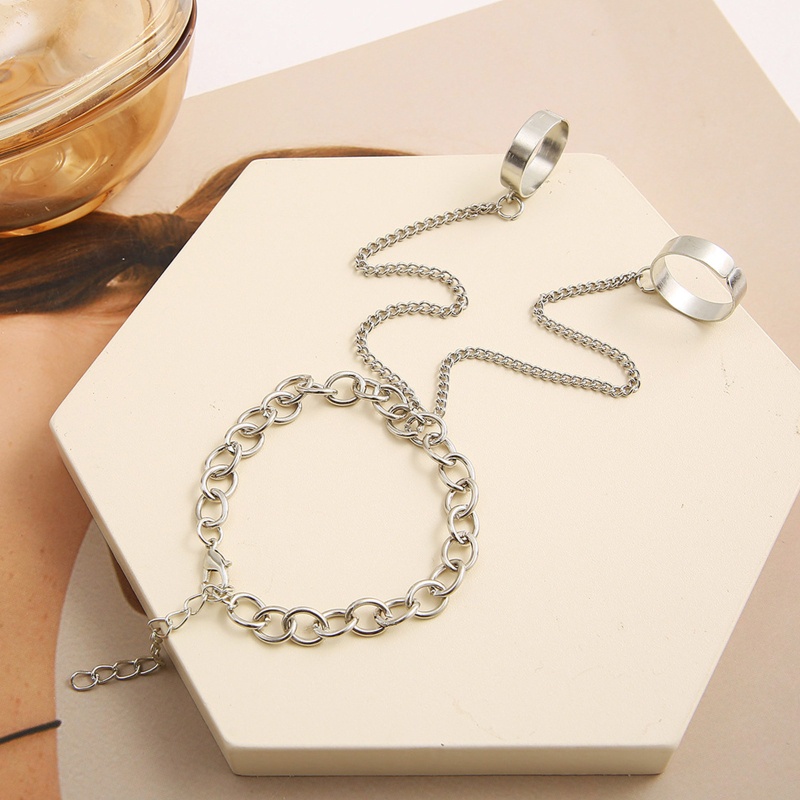 Vòng Đeo Tay Nối Nhẫn Đôi Có Thể Điều Chỉnh Kích Thước Thời Trang Cho Nam