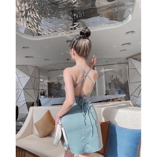 Đầm hoa đan dây lưng Yoona