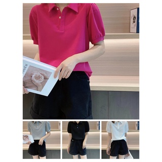 Áo polo nữ tạo kiểu điệu đà thời trang nữ Moonlight phong cách nhẹ nhàng, đi làm đi chơi đều sang chất liệu Cotton A17