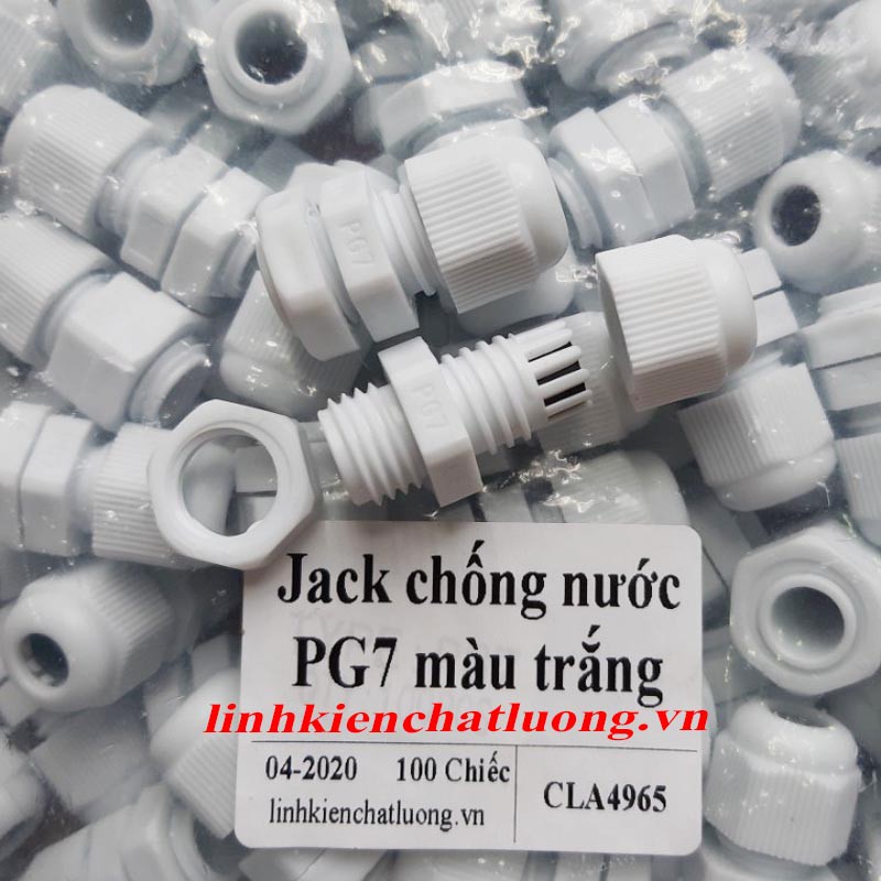 100 chiếc Jack chống nước PG7 màu trắng
