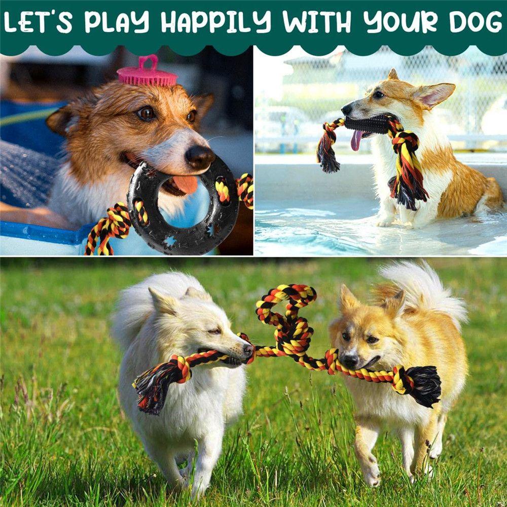 ESPO Dây Cao Su Bện Hình Khúc Xương Làm Sạch Răng Cho Cún Cưng