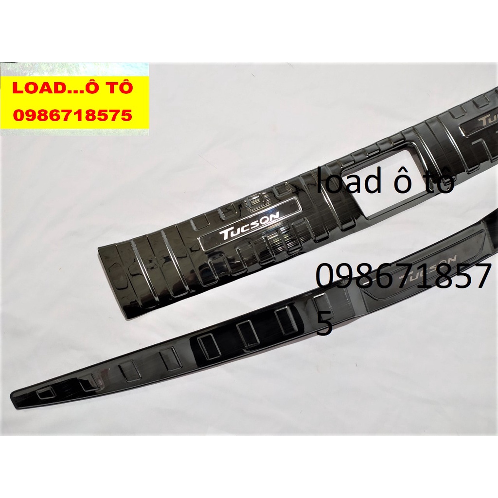 Bộ Chống Trầy Cốp, Nẹp Cốp Sau Xe Huyndai Tucson 2022-2023 Mẫu Titan Vân Xước Cao Cấp