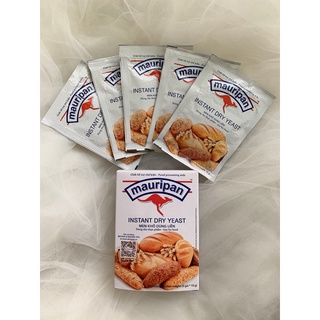 Men khô, men nở làm bánh mì mauri gói 10g, hộp 5 gói