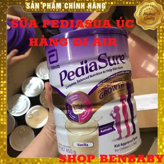 Sữa Pediasure nắp tím Úc hộp 850g, Pediasure đi air, date mới