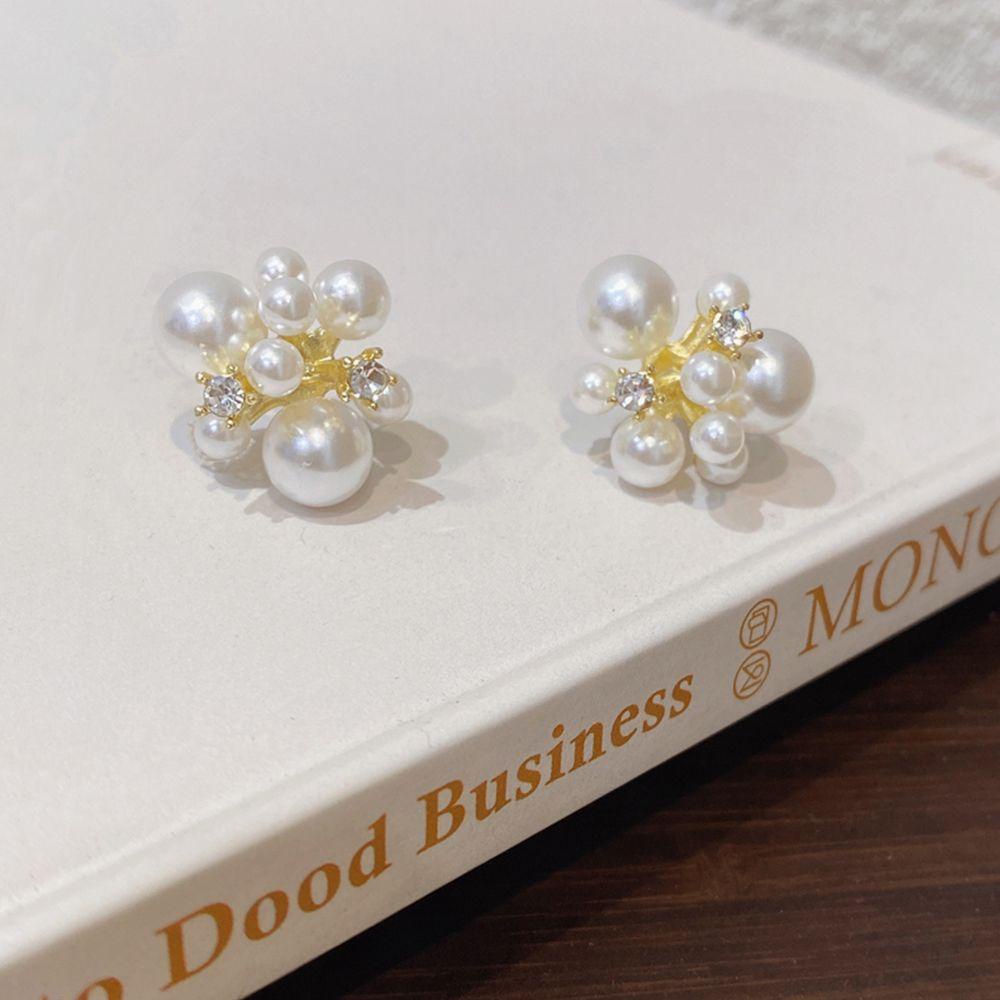 Khuyên Tai Dạng Hạt Màu Trơn Đơn Giản Thời Trang Hàn Quốc Cho Nữ