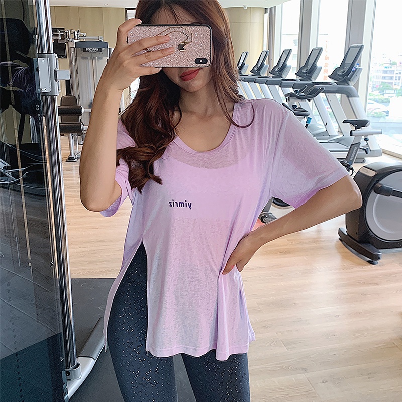 Áo Thun Thể Thao Dáng Rộng Thiết Kế Quyến Rũ Trẻ Trung Cho Bạn Gái