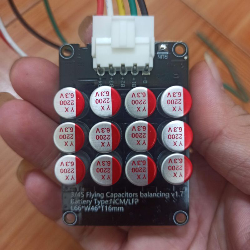 Mạch cân bằng toàn dải 5.5A cho pin sắt 4S, pin lion 3S