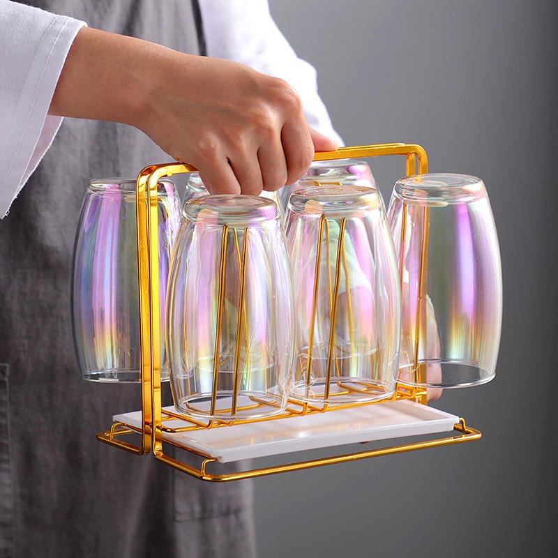 Giá Úp Ly Cốc Hợp Kim Mạ Vàng Cao Cấp