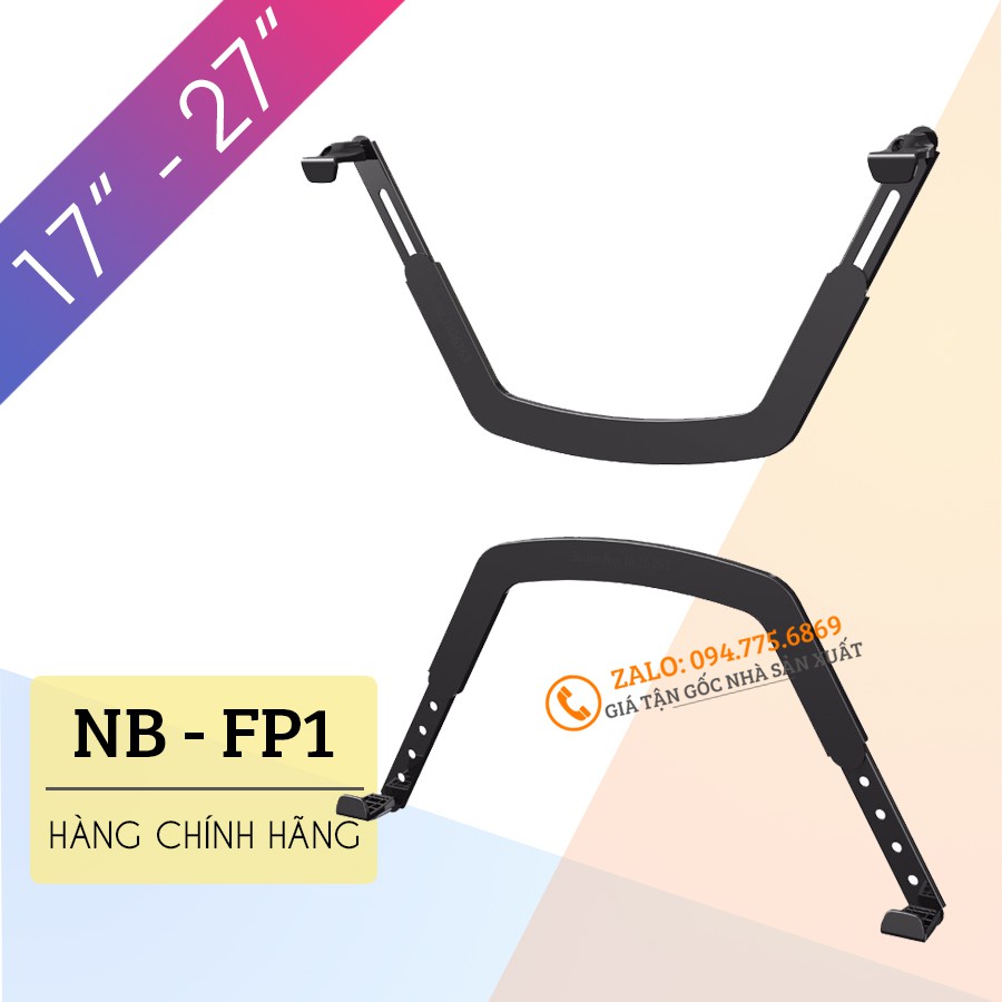 Bộ Kẹp Màn Hình NB FP1 17 - 27 Inch - Sử Dụng Cho Màn Hình Không Thiết Kế Lỗ Ốc VESA Treo Tường