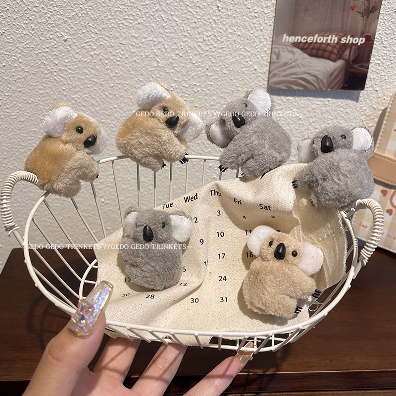 Kẹp Tóc Hình Gấu koala Hoạt Hình Đáng Yêu Hợp Mùa Thu Đông