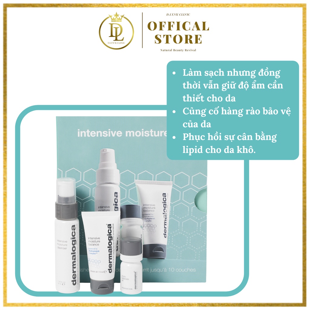 Bộ 3 cấp ẩm Dermalogica Intensive Moisture Trio Kit chuyên sâu dành cho làn da khô