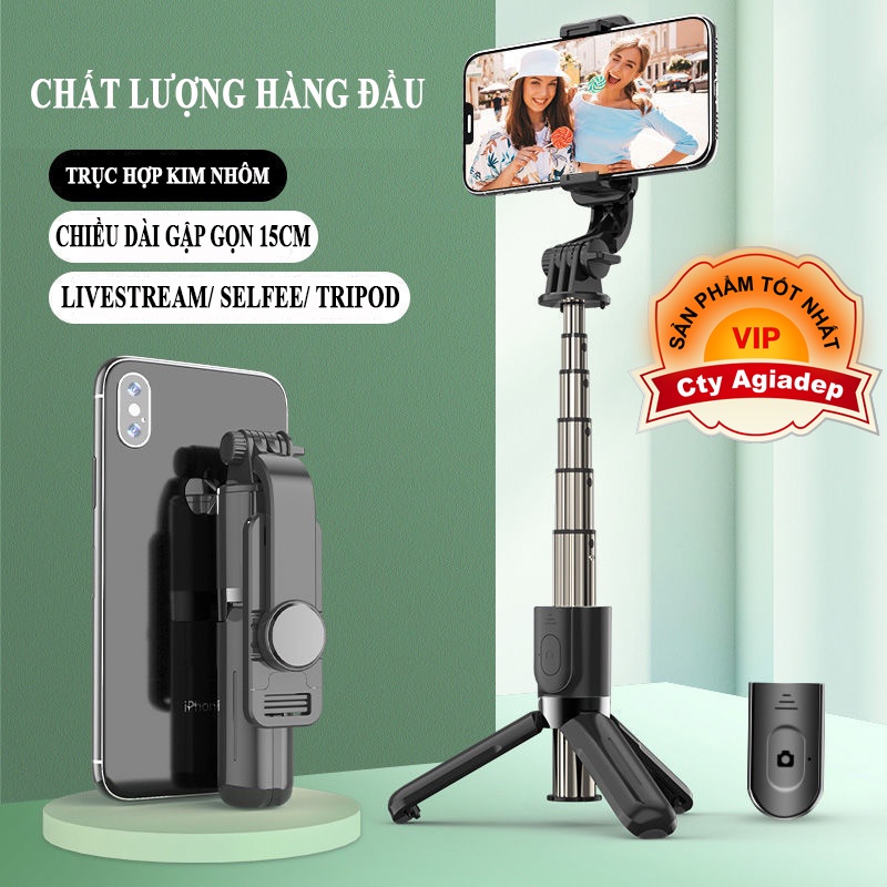 Gậy Tự Sướng Selfie Tripod - Kèm Nút Chụp Ảnh bluetooth Không Dây Từ Xa Chuyên Nghiệp Streamer Live Streaming - CYKE